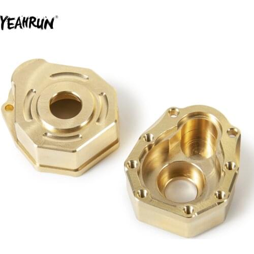 YEAHRUN 1/2Pair Brass Counterweight Steering Knuckle Portal Cover Balance Weight For 1/10 Traxxas TRX-4 TRX4 RC Crawler Car