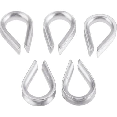10Pcs 3mm M3 Marine 316 Stainless Steel Wire Rope Thimbles For 1/8 Inch Diameter Wire Rope/Cable Applications Boats Accessories