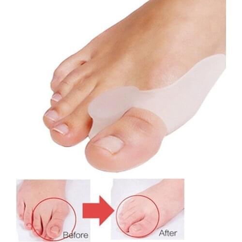 2Pcs=1Pair Silicone Toes Separator Bunion Bone Ectropion Adjuster Toes Outer Appliance Foot Care Tools Hallux Valgus Corrector