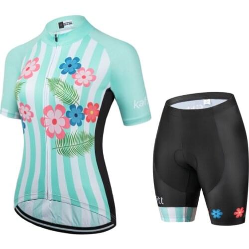 2021 Kafitt Womens Pro Cycling Jersey Short Sleeve Sets Bike Clothing Ropa Ciclism Bicycle Wear Clothes Breathable Tops Summer