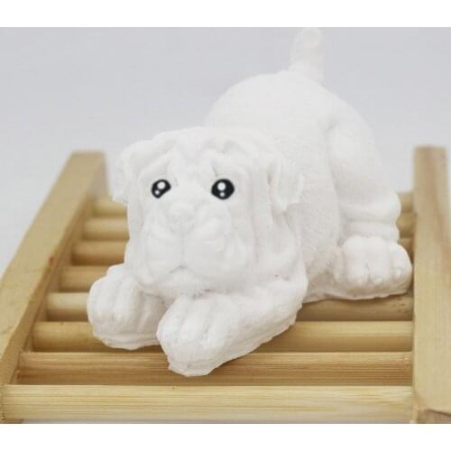 3D Dog Aromatic Gypsum Decoration Momusi chocolate cake Decorative candle model silica gel model C1224
