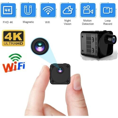4K Mini Camera WiFi Smart Wireless Camcorder IP Hotspot HD Small Cam Motion Detection Vlog Espia Night Vision Video Micro