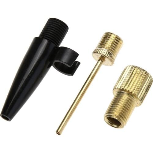 3pcs/set Bike Schrader Pump Adapter Converter Connector Air Pump Adapter Valve for Bicycle Tires Most Inflatable Ball Football