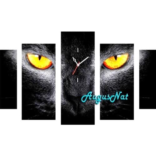 Black cat diamond painting full square diamond sticker animal wall art diy mosaic rhinestone pasted multi pictures combination