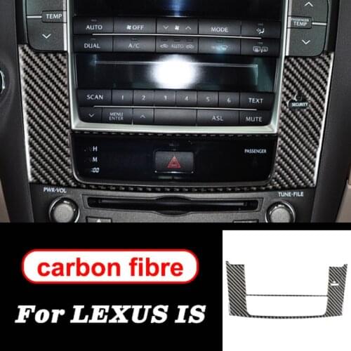BOOMBLOCK Car Center Console CD GPS Navigation Control Panel Trim Frame Cover Carbon Fiber For Lexus IS IS250 300 350C 2006-2012