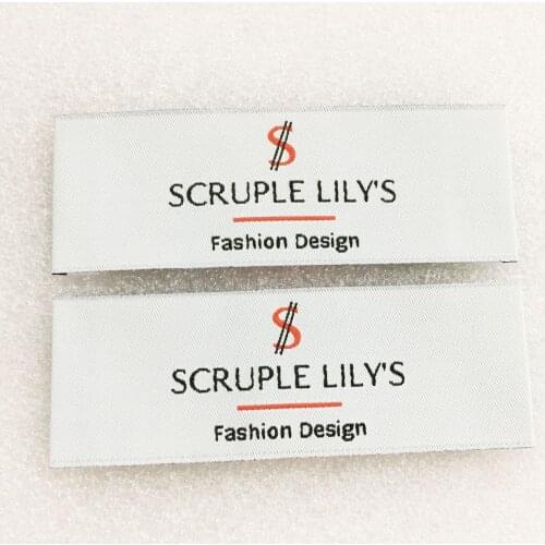 Free Shipping Customized Very Soft End Fold Neck Woven Label For Garment