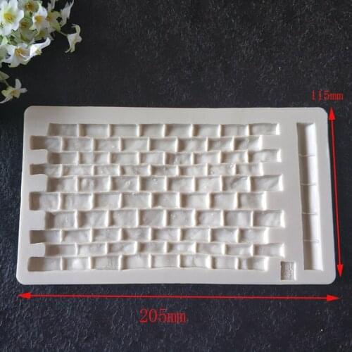Big Size Tile Wall Shape Silicone Fondant Cake Border Decorating Mold DIY Baking Tools Chocolate Mold