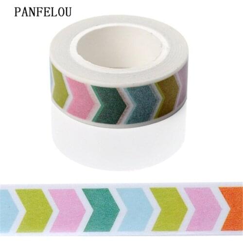 PANFELOU 1.5CMx10M Color arrow Dividing Stickers border masking adhesive paper washi tape DIY Scrapbooking Hand account