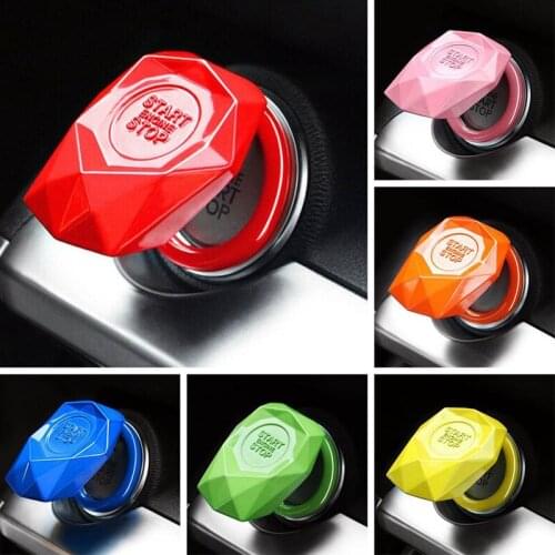 New Car SUV Start Stop Push Button Decor Cover Lgnition Switch Protection Start Decorative Cover Car Interior