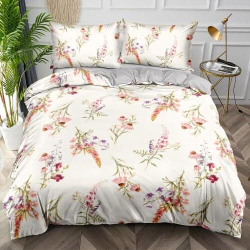 Fashion Flower Bedding Set Floral Design Duvet Cover Sets Quilt Covers Pillow Shams Single 150x200cm Twin Custom Home Textiles