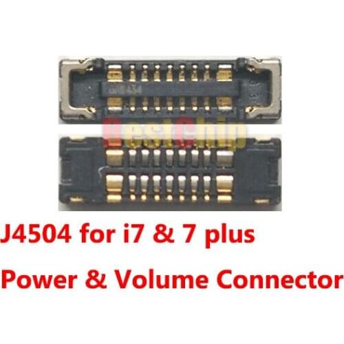 BestChip 20pcs/lot J4504 for iphone 7 & 7plus Power & Volume FPC Connector on Motherboard