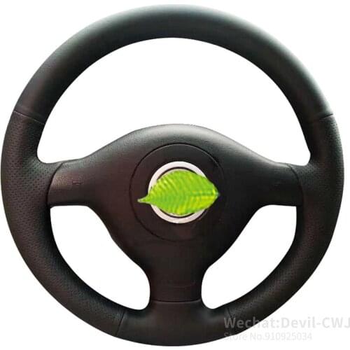 Alcantara leather steering wheel cover for VW Volkswagen Santana Jetta hand-stitch grip cover 2004-2010 2005 2006 car interior