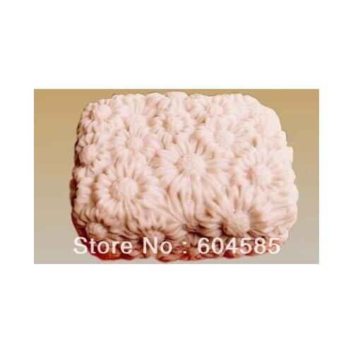 Square Flowers Daisy 50051 Craft Art Silicone Soap mold Craft Molds DIY Handmade soap molds