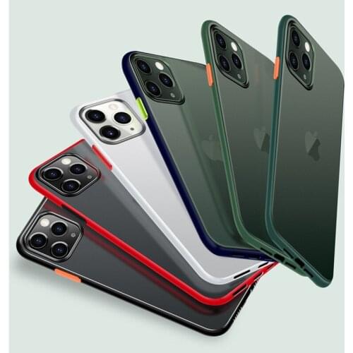 JONSNOW Matte Hit Color Case For iPhone 11 Pro XR XS Max Cases Shockproof Protective Cover For iPhone SE 2020 7 8+ 6S Plus