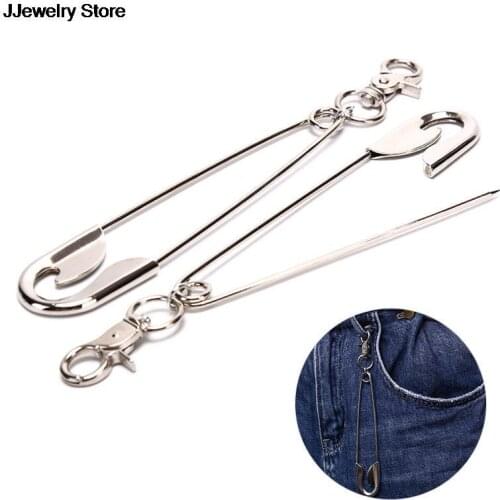 Unisex Punk Metal Wallet Belt Chain Rock Trousers Hipster Pant Jean Keychain Pin Ring Clip Keyring Mens Hip Hop Jewelry 1PC