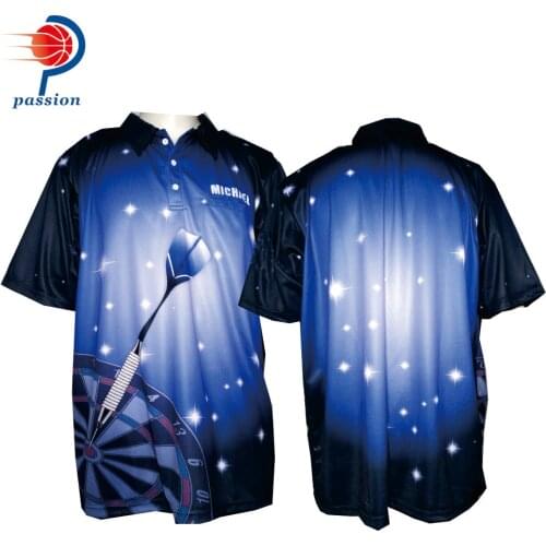 MOQ 5pcs $25 Each Custom Teamwear Latest Sublimation Darts Shirts