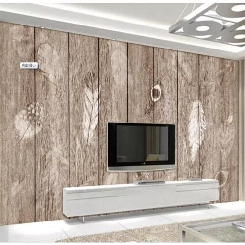 Beibehang Wallpaper mural custom living room bedroom retro nostalgic board color European style hand-painted floral mural