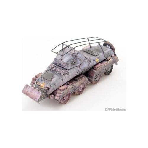 German sdkfz 232 wheeled armored reconnaissance vehicle DIY Handcraft Paper Model KIT Handmade Toy Puzzles Gift Movie props
