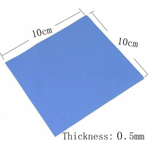 New GPU CPU Heatsink Cooling Conductive Silicone Pad 100mm*100mm*0.5mm Thermal Pad High Quality