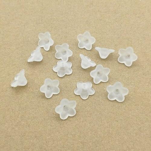 New Arrival! 1600pcs Clear Flower Frosted Beads For Handmade Jewelry Necklace/Earrings DIY Parts,Jewelry Findings&Components