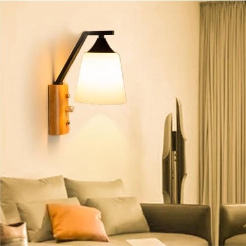 New Nordic bedroom bedside wall lamp led creative simple hotel wall lamp living room corridor wall aisle lamp
