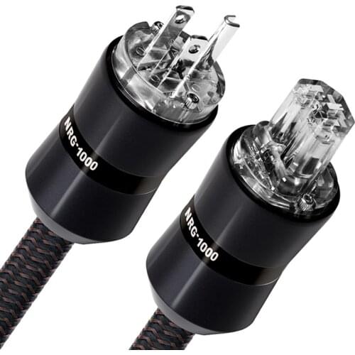 Audiophile NRG-1000 AC HiFi Audio Power Cable US /EU Plug for Amplifier CD Player