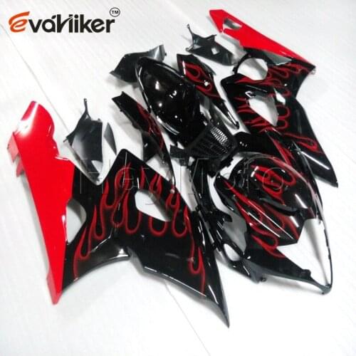 ABS Plastic fairing for GSX R1000 2005 2006 K5 red flames GSXR1000 05 06 motorcycle bodywork kit Injection mold