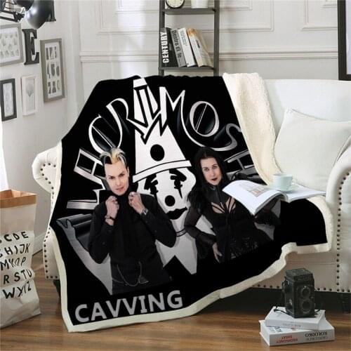 Lacrimosa Band 3D Printed Sherpa Blanket Rectangle Blanket Home Textiles Fleece Wearable Blanket Throw Blanket for Sofa