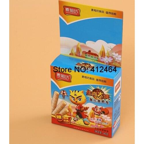 Wholesale disposable kraft paper fast food packing boxes with pattern,custom popcorn paper box ---PX10144