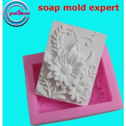 Great-Mold Art Flower Mold for Soap Handmade Soap Mold Decorating Silicone Molds