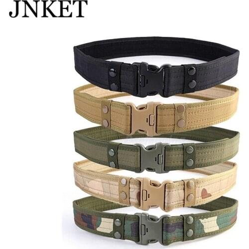 JNKET New Men Camouflage Tactical Belt Military Belt Outdoor Sports Waistband Multifunctional Army Belt Casual Cinturon