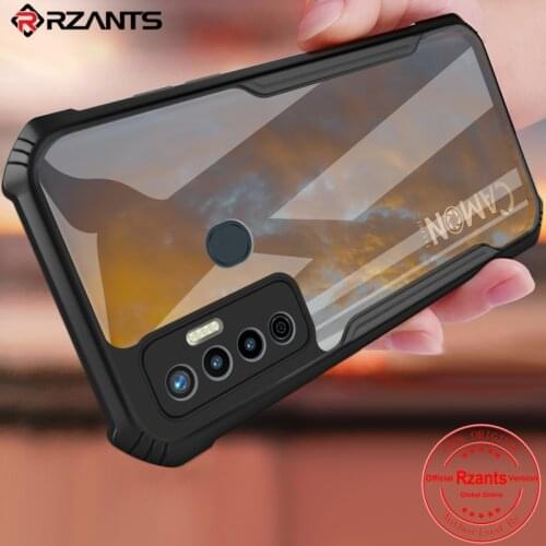 Rzants For Tecno Camon 17 Case Hard [Blade] Shockproof Slim Crystal Clear Cover funda Casing