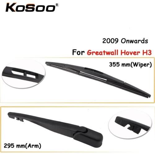 KOSOO Car Rear Wiper Blade For Great Wall Hover H3,355mm 2009 Onwards Rear Windshield Wiper Blades Arm Auto Accessories Styling