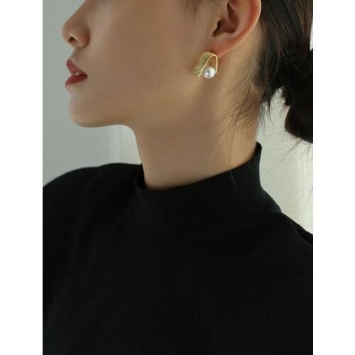 Unisex artificial pearl earrings stud designer earrings jewelry for women