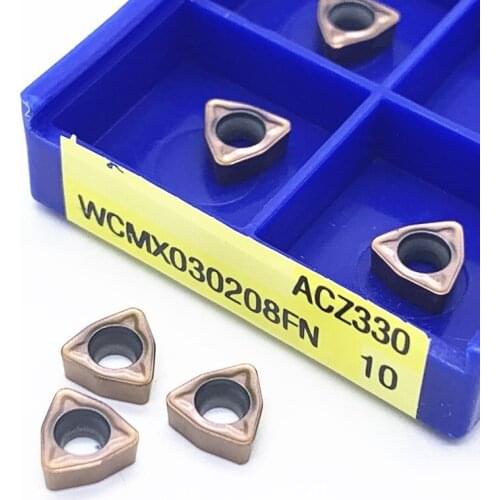 WCMX030208FN AZC330 U Drill Tool Lathe Parts Tool Turning Carbide Insert NC Tool U shaped Drill Groove Cutting|Turning Tool| - A