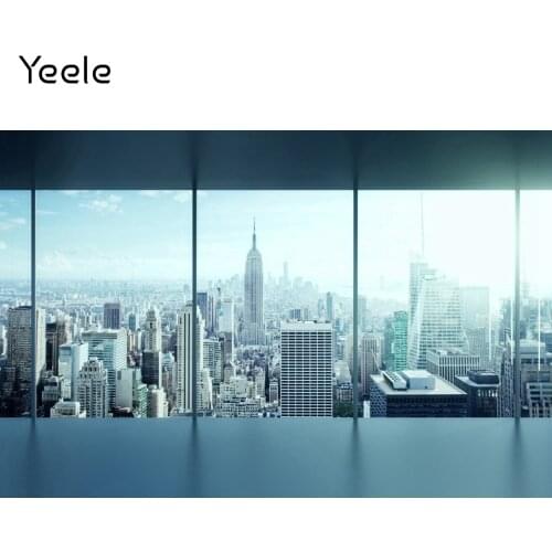 Yeele Office Glass French windows City Building Landscape Scene Photography Backgrounds Photographic Backdrop For Photo Studio
