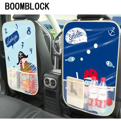 BOOMBLOCK Car Seat Back Protect Cover Accessories For Audi A4 A3 A6 C6 B7 B8 B5 Q5 Seat Leon Ibiza Skoda Fabia Yeti Superb