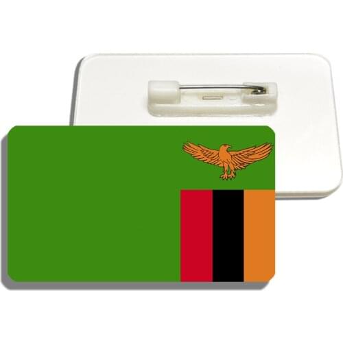 Zambia Flag Brooch Pride Flag Pin For Women And Men Art Resin Patriotism Badge