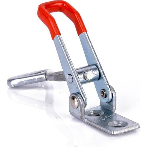 1pcs 100Kg 220Lbs Antislip Covered Hand Tool Toggle Clamp GH-4001 Metal Quick Toggle Clamp Clip Hand Tool
