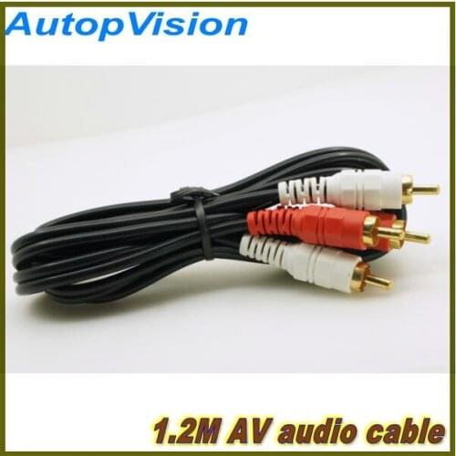 10pcs free shipping High Quality 1.2m AV Cable 2 male RCA to 2 male RCA Dual Stereo AV Cable Audio Video Cable Cord