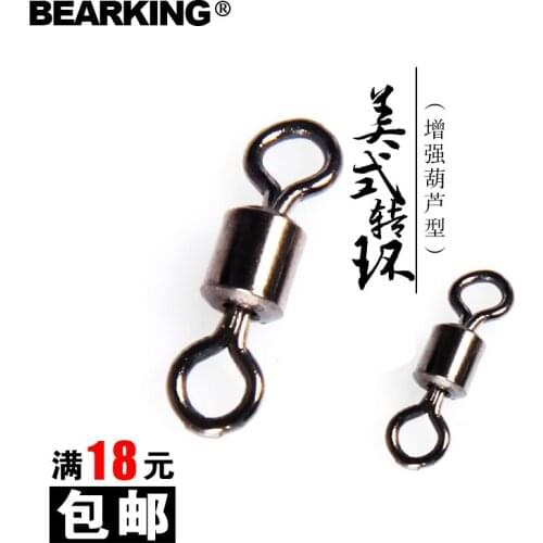 100PCS Hot models Bearking Ball Bearing rolling Swivel Solid Rings Fishing Connector Ocean Boat Fishing Hooks