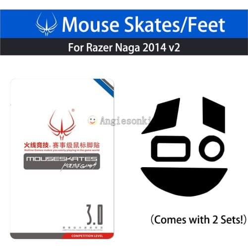 2sets Mouse Feet/Skates 0.6mm for Razer Naga 2014 RZ01-0104/chroma 2016/Hex V2 Mouse