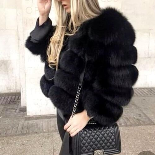 2019 Real Fox Fur Coat Women Warm Real Fox Fur Coat Short Slim Winter Genuine Fur Jacket Fashion Outwear Luxury Natural Fox