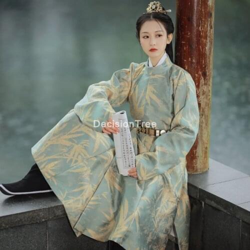 2021 chinese traditional women hanfu robe chinese fairy hanfu clothing ming dynasty chinese ancient men thick dobby chinese robe