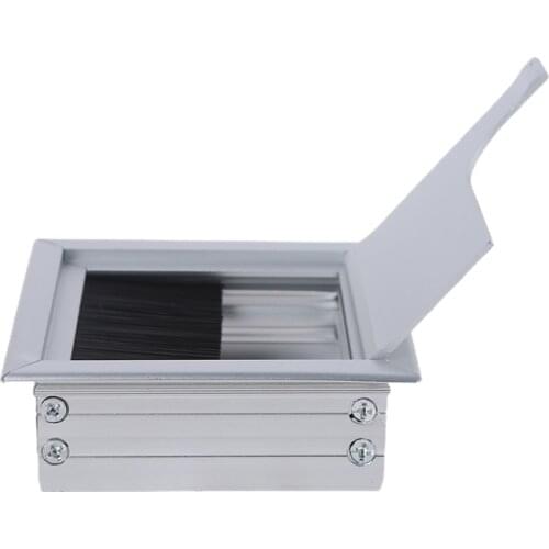 Aluminium Square Rectangle Desk Computer Wire Cable Outlet Insert Hole Cover Table Grommet