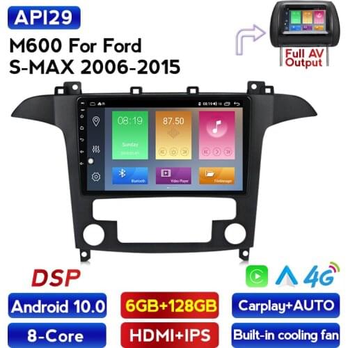 Android 10 Octa-Core Head Unit 4G LTE In Dash Car Radio Multimedia Video Player Navigation GPS For Ford S-MAX 2006-2015