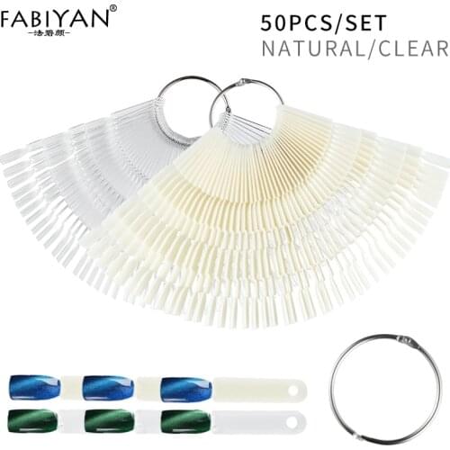 Nail Art Bamboo Swatches Stick Display Card Template False Fan Polish Gel Plastic Foldable Practice Board Tool Manicure