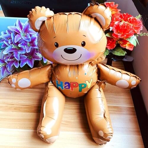 Big 3D Bear foil balloons Classic Toys globos Helium balloon happy birthday balls inflatable toys baby shower party supplies