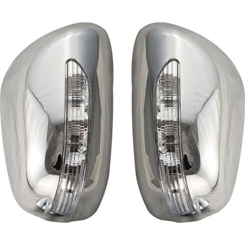 Rear view mirror cover for Toyota wish 2003 2004 2005 2006 2007 Novel style 2PCS ABS Chrome plated door mirror covers with Le'd