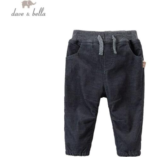 DB15332 dave bella winter baby boys pants baby fashion solid pockets trousers children high quality trousers